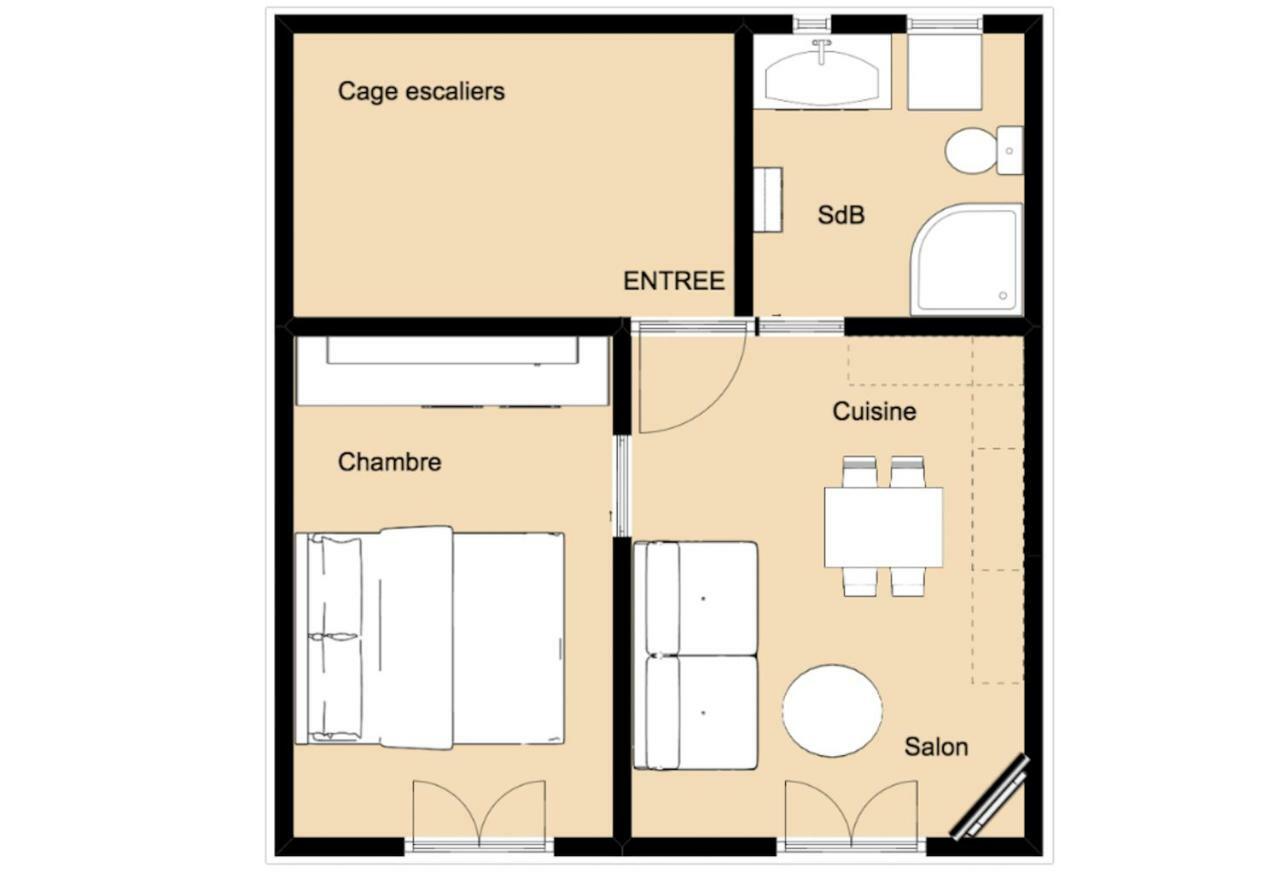 Bagnères-de-LuchonLes Meubles De Luchon - La Perle Bleue - Centre Luchon, Beau T2, 2 A 4 Personnes, Wifi公寓 外观 照片